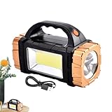 Hogvinnatil Solarlampe Wiederaufladbar Wasserdicht - USB Wasserdichte Handlampe Solarbetrieben | Tragbares Campingzubehör & Bergsteigerausrüstung Für Outdoor Sport Angeln Wandern