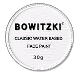 Bowitzki Professionelle Gesichtsfarbe Körperfarbe auf Wasserbasis, Gesichtsmalerei, Make-up, sicher für Kinder und Erwachsene, Split-Kuchen, einfarbig, 30 g, für Halloween, Weihnachten, Party