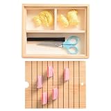 Stickgarn-Organizer, Stickgarn-Organizer - Holzspulenhalter mit 10 langen Steckplätzen und 3 Fächern - Nähzubehör, Spulenorganisator, Rollbrett