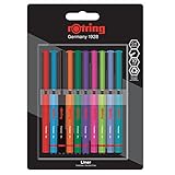 rOtring Liner-Fineliner-Stifte | 0,4 mm | Farbstifte zum Schreiben und Zeichnen | plastikfreie Verpackung | diverse Farben | 10 Stück