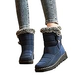 Damen Winterschuhe Weite H Komfort Gefüttert Snowboot Wasserdicht Kurze Stiefeletten Winterboots Warm Winter Boots Schneestiefel Winterstiefel Ankle Boots