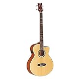 Ortega D538-4 4-Saiter Akustik Bass Deep Series Gitarre mit Preamp/Pickup, natur, jumbo