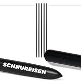 Novatool 5 Stück Absperrbandhalter Ø12 x 1100mm Rot, Metall Absperrband Absperrstangen Laternenstange Absperrleinenhalter Absperrhalter Schnureisen Schnurnagel, für Baustelle & Garten