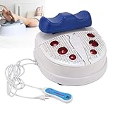 FBJAMZ Fußmassagegerät, Smart Foot Physiotherapy Massage, Rocking Physiotherapy Chi Massage Fuß Beine Massagegerät (Blue)