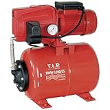 T.I.P. HWW 1200/25 Hauswasserwerk, 5.000 l/h Jetpumpe mit Gusseisengehäuse, 1.200 W, 50 m Förderhöhe & 5,0 bar Druck, Druckschaltung, 22L Kessel, selbstansaugend, effizient, leistungsstark & langlebig