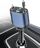 Einziehbares Auto Ladegerät 【2 Lightning】, Handy Schnellladegerät Auto Zigarettenanzünder SteckerAdapter Retractable Car Charger Kompatibel mit iPhone 14/13/12/11/10/9/8/Pro/ProMax/Mini/iPad
