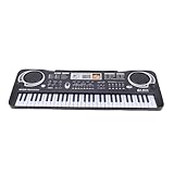 Fockety Elektronisches Digitalpiano, 61 Tasten, Klaviertastatur, Tastatur, Elektronische Tastatur mit Mikrofon, 16 Töne, 6 Demos, 10 Rhythmen, Aufnahme für Anfänger, Professionelles