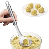 Opdestn Fleischbällchen-Löffel - Edelstahl Former - Fleischbällchenformer Mit Löchern | Küchenhelfer Für Die Zubereitung Von Rind Huhn Schwein Fisch Und