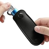 Schutzhülle aus Leder für Flash-Einheit, Schutzhülle für Flash-Laufwerk, Schutzhülle für Schlüsselring mit USB-Stick | Tragbare Hülle für den Transport von USB-Gehäusen für