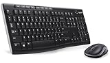 Logitech MK270 Combo Tastatur und kabellose Maus kabellosem Nano-Empfänger (QWERTZ- Deutsches Tastaturlayout) schwarz