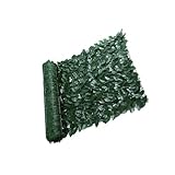 Lurrose Künstlicher Sichtschutz Zaun mit Realistischen Dunkelgrünen Blättern Flexible Befestigung Umweltfreundliche Garten deko für Terrasse Balkon für Mehr Privatsphäre und Dekoration