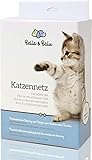 Bella & Balu Katzennetz inkl. Haken, Dübel, Rundumseil und Anleitung – Transparentes Schutznetz für Katzen zur Absicherung von Balkon, Terrasse, Fenster und Türen (transparent | 4 x 3 m)
