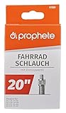 Prophete Fahrradschlauch 20 Zoll | Dunlopventil | ETRTO 47-406, 50-406, 54-406, 57-406 | geeignet von 20 x 1,75 Zoll bis 20 x 2,125 Zoll