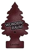 WUNDER-BAUM Auto-Lufterfrischer I Anhänger für langanhaltenden Duft im Auto oder zu Hause I Echtleder, 1 Stück
