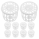 DOITOOL 10 Stück Vogelnistkästen aus Kunststoff, Finkenzucht, Kanarienvogelkäfig, Nistmaterial, Aufbewahrungsbox für Papageien, Vogelkäfig, Hütte, Zuchtbedarf