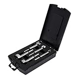 STIER hochwertiger Forstnerbohrer Set, 5-teilig in praktischer Kassette, Bohrergrößen: 15, 20, 25, 30, 35 mm mit 10 mm Schaft, geeignet für Hart- & Weichholz