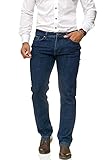BARBONS Herren Jeans - Regular-Fit Stretch - Hochwertige Straight Jeans Herren Hose - Business Anzug Freizeit Blau 38W / 30L