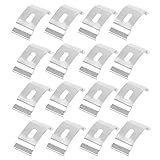 BIUDECO 20 Stück Metall Gardinenmontageplatten für Vertikale Gardinenschienen 38mm Vorhang Reparaturbeschläge Stabile Befestigungsplatten für Fenster Geeignet für Wohnen und Büro