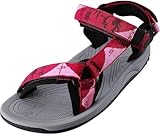 OutPro Damen Sandalen, Flache Trekking- und Wandersandalen für Damen, Rutschfeste und Langlebige Sportsandalen für Den Strand- und Outdoor-Einsatz, Rot, 40