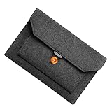 SOIMISS Laptoptasche aus Filz für Notebooks Schlichte Laptop Handtasche mit Knopfverschluss für Business und Reisen Leichte und Sichere Aufbewahrungstasche für Damen