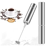 MOSUO Milchaufschäumer Stab/Milchschäumer Elektrisch Handheld Milchaufschäumer Mini-Getränkemixer Kaffeebesen batteriebetriebener für Latte, Matcha-Tee, Cappuccino (Batterie)