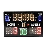 Fdit Multifunktionaler Basketball -Anzeigetafel 15 Ziffern LED -Display Tragbare Elektronische Anzeigetafel für Fairplay in Spielen