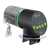 Ycozy Futterautomat Aquarium Fischfutterautomat Automatischer Fischfutterspender mit USB-Ladekabel Super Einfacher Einstellung Fisch Futterautomaten für Aquarium Fischtank Navi-EV