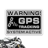GPS-Tracker-Aufkleber – Auto-Alarm-Aufkleber | 10 Fahrradweg-Warnaufkleber, Aufkleber für Ortungssystem, Verkehrsschild