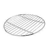 UKCOCO Grillnetz Grillgitter Aus Metall Einfacher Grillrost Runder Grillrost BBQ-fischgrillkorb Outdoor-grillgitter Grillgitter Für Grill Grillrost Rund Grillplatz Silver Rostfreier Stahl