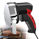 Elektrischer Allesschneider, professionelles Handmesser, rostfreie Fleischschneider-Messermaschine mit einstellbarer Dicke zum Schneiden von türkischem Lamm und Truthahn