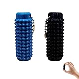 2 Stück Fingermassagegerät Bequemer Griff Akupressur-Massagestab für Finger Massagestab für Finger mit Schlüsselanhänger Zur Stresslinderung Oder Massage (Schwarz,Blau)