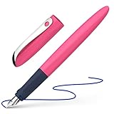 Schneider 162119 Wavy Füller (für Rechts- und Linkshänder, mit Anfängerfeder) pink
