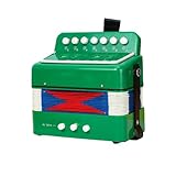 Akkordeon-Instrument aus ABS-Kunststoff, 17 x 10 x 18 cm, in Weiß, Lila, Grün, 685 g, leicht und anpassbar