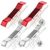 Sewroro 2 Paare Mobile Game Metall Controller Buttons Schnelle Feuertasten für Handyspiele Rot Silber Verbessern Sie Spielerlebnis mit Stabilen und Design