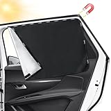 CHRI 2 Stück 50 x 80 cm Sonnenschutz Auto Sonnenblende mit UV-Schutz Universal Auto Fenster Sonnenschutz Magnetisch für Seitenfenster Kinder Erwachsene und Haustiere