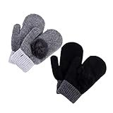 Holibanna Winter Fleece Handschuhe Für Damen Kuschelige Gefütterte Wollhandschuhe Mit Vollem Finger Für Kalte Tage Dunkelgrau