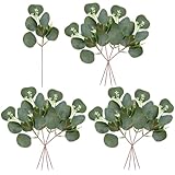 12 Stück Künstliche Eukalyptus Pflanzen, Künstlich Eukalyptus Zweige mit Beeren & Blütenständen, Realistische Eukalyptu Deko für Hochzeit, Garten, Haus, Büro, Tischdeko, Innen & Außen (29 cm Hoch)