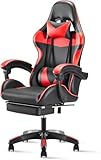 Sunon Gaming Stuhl Bürostuhl Chefsessel Ergonomische Gaming Stuhl Drehstuhl Chefsessel mit leise Rolle, Atmungsaktiver Netzstuhl, klappbare Armlehnen, mit Verstellbarer Kopfstütze
