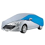 cartrend Vollgarage Vlies Größe L, wasserabweisend, Stoffgarage Autoplane Autobezug Autoabdeckung Auto Abdeckplane KFZ, Silber