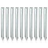 KOVSGQ Zeltheringe Erdnägel Bodenanker Heringe Zelt 23cm 10Stk Stahl Sandheringe zeltheringe Sturmsicher Herringe Boden Zelt V-Profil Stabile und Sichere mit Öse für Camping oder Erkundungen