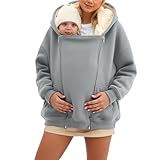 Generisch Tragejacke für Mama und Baby - Winter Babytrage Ab Geburt Umstandsjacke Mama Jacke mit Trageeinsatz,Umstands 3 In 15 Schwangerschaftsjacke mit Babyeinsatz Winterjacke Wintercover Babytrage