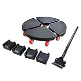 Umzugswagen für Möbel, flach, klein, tragbar, rutschfest, verstellbar – für Blumentöpfe, Haus, Terrasse, Schrank und Kühlschrank