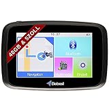 Elebest Rider W5 Motorrad-Navi – 5 Zoll (12,7 cm) Display, Wasserdicht, Vibrationsgeschützt, für Motorrad & PKW, Europa Karten, Radarwarnungen, Stabile Halterung, PC-Tourenplanung