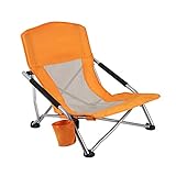 Campingstuhl Faltbar 200KG Belastbar Übergroßer Bequem Gepolster Klappstuhl Camp Garten Balkon Strand Camping Stuhl Sessel Gartenstuhl Anglerstuhl Regiestuhl