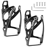 Elalove Flaschenhalter Fahrrad,Leichter Fahrradflaschenhalter aus PC mit Halterung für 0,5-1,1 l Flaschen,Inklusive Montagezubehör Schwarz