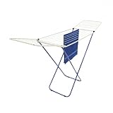 Axentia Flügelwäschetrockner 16 m, Blau, Wandmontage, Bekleidung, Trockenständer
