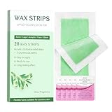 20pcs kaltwachsstreifen Gesicht Körper Wachs Haarentfernung Mit 5pcs Feuchttücher Für alle Hauttypen Geeignet, Arme, Beine, Achselhöhlen, 98% Natürlich, Hypoallergen, Geruchsneutral, Umweltfreundlic
