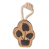 PAWPOURRI Kauspielzeug aus natürlicher Jute für ausgewachsene Hunde, Welpen, robust, langlebig und lustig, interaktives Kauspielzeug für Haustiere (Pflanzenform)