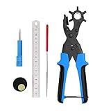 Foyscr Robuste Drehlochzange aus Leder, verschiedene Größen, für Gürtel, Handwerk, Karten und Gummi, Blau