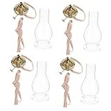 SOLUSTRE 4 Sätze Öllampe Zubehörset Regulator Lampenöl Lampenschirm und Basis für Glasöl und Petroleumlampe Vintage Design für Längere Nutzung